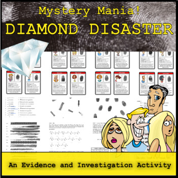 Preview of Mystery Mania - Diamond Disaster (Evidence and Investigation Review Game)