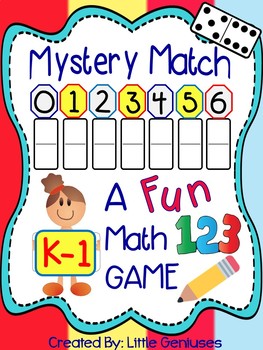 Preview of Freebie Kindergarten Math Game ~ Mystery Match