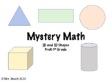 Mystery Math - 2D and 3D Shapes