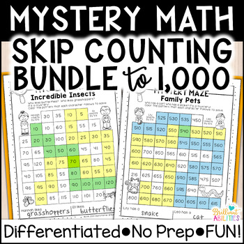 Preview of Differentiated Skip Counting Practice Activities Bundle Number Patterns to 1,000