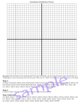 coordinate graphing mystery picture four quadrants pdf