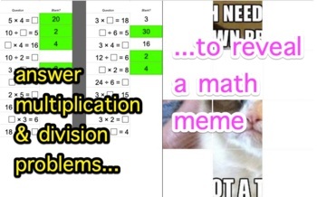 Preview of Mystery Math Memes - Integer Multiplication & Division (fill in the blank)