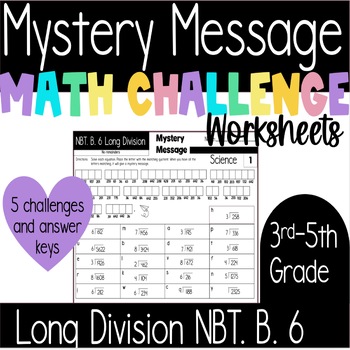 Preview of Math Mystery| Long Division NBT.B.6| Math Center