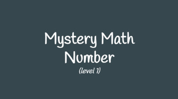 Preview of Mystery Math Number