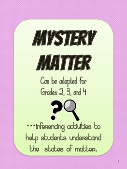 Preview of Mystery Matter: Solid, Liquid, Gas