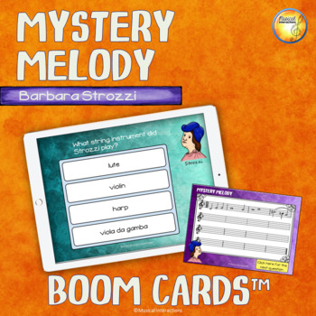 Preview of Mystery Melody Barbara Strozzi Distance Learning Boom Cards