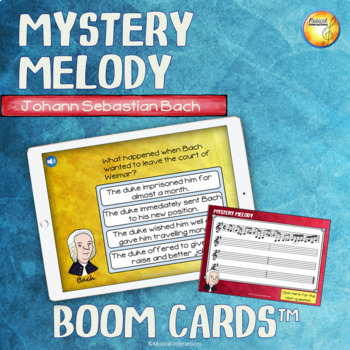 Preview of Mystery Melody Johann Sebastian Bach Distance Learning Boom Cards