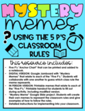 Mystery Memes: 5 Ps Class Rules Activity & Project (Virtua