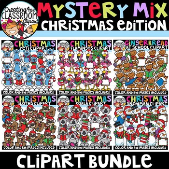 Preview of Mystery Mix Christmas Clipart Bundle {Christmas Clipart}