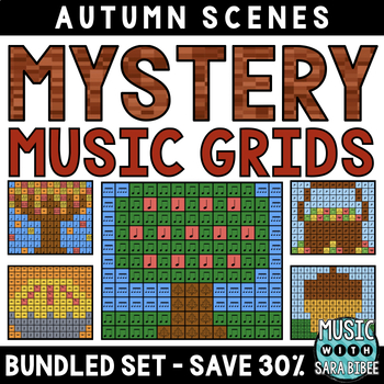 Preview of Mystery Music Grids- Autumn Scenes (BUNDLED SET)