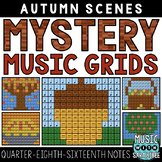 Mystery Music Grids - Coloring - Autumn Scenes (Quarter/Ei