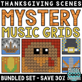 Mystery Music Grids- Thanksgiving Scenes (BUNDLED SET- SAVE 30%)