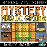 Mystery Music Grids - Coloring - Thanksgiving Scenes (Dynamics)