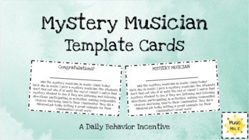 Preview of Mystery Musician Templates