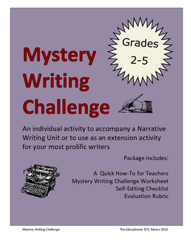 Preview of Mystery Narrative Writing Challenge
