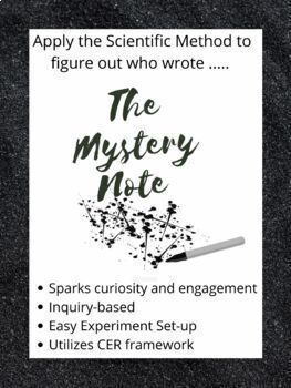 Preview of Mystery Note Activity: Utilize the Scientific Method and CER Framework-EDITABLE