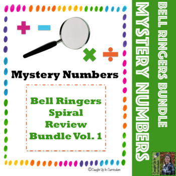 Preview of Mystery Number Bell Ringers Spiral Review Vol. 1 (16 weeks)
