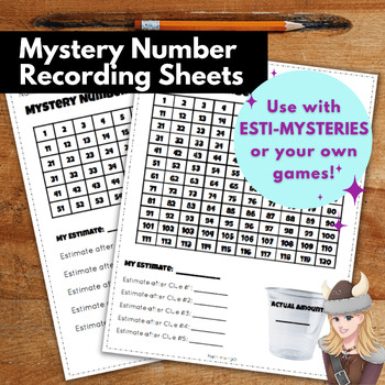 Preview of FREE Estimation Game Recording Sheet Esti-Mysteries & Mystery Number Google Apps