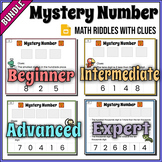 Mystery Number BUNDLE ✨ Math Critical Thinking ✨ Grades 2-6