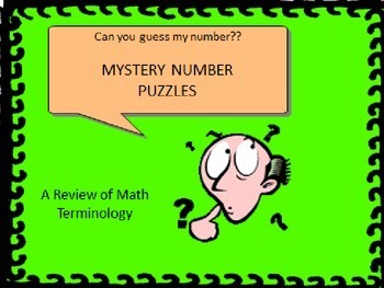 Preview of Multiples, Factors and More with Mystery Number Puzzle Task Cards