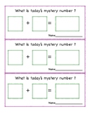 Mystery Number  (extension with addition) printable