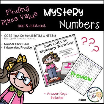Preview of Mystery Numbers-Math Fluency | adding with tens