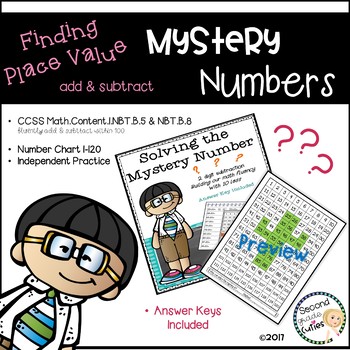 Preview of Mystery Numbers-Math Fluency | subtracting with tens