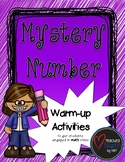 Mystery Numbers - A Warm-up Math Activity