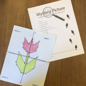 Preview of Mystery Picture Coordinate Plane- Flower