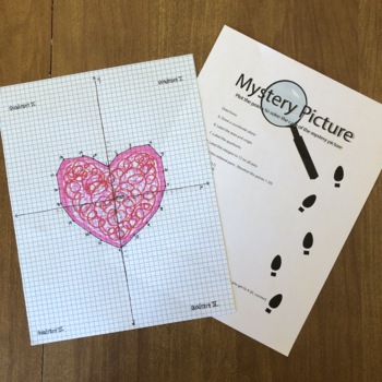 Preview of Mystery Picture Coordinate Plane- Heart