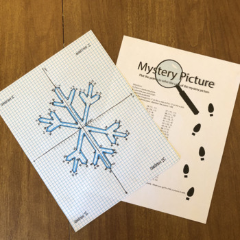 Preview of Mystery Picture Coordinate Plane- Winter Snowflake