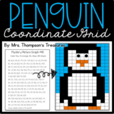 Penguin Math FREE Mystery Picture Winter Activity (Coordinate Grid) + Digital