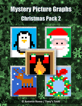 Preview of Mystery Picture Graphs - Christmas Pack 2