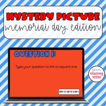Preview of Mystery Picture | Memorial Day Edition | Review Style Quiz Game | Editable
