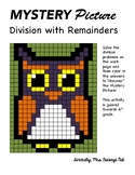 Mystery Picture (Owl) - Long Division with remainders