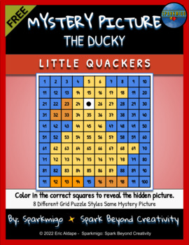 Preview of Mystery Picture Puzzles Little Quackers The Ducky Color by Number Math Activity
