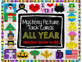 Mystery Picture Task Cards ALL YEAR - Number Sense to 120