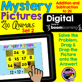 Mystery Pictures Addition and Subtraction Boom Cards Set 2