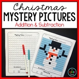 Mystery Pictures Christmas - Addition and Subtraction Facts