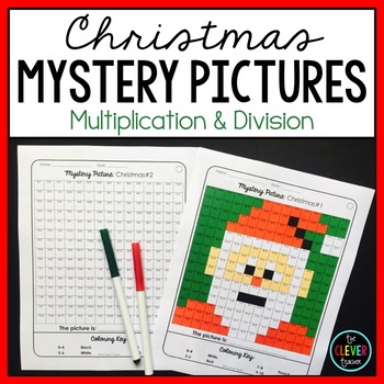 Preview of Mystery Pictures Christmas - Multiplication and Division Facts