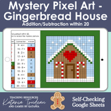 Mystery Pixel Art-Gingerbread House-Addition and Subtracti