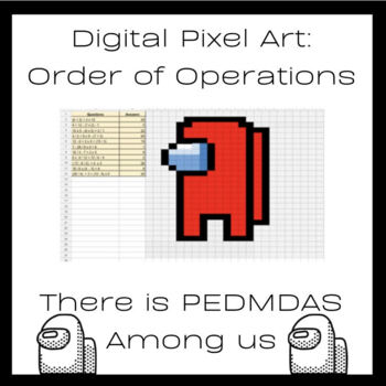 Preview of Mystery Pixel Art | Order of Operations | Digital Math Activity | Free Review 
