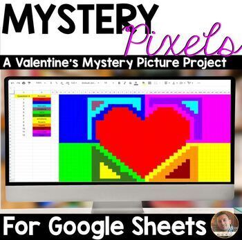 Preview of Mystery Pixels- Valentine's Day Research Activity Google Classroom™