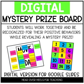 Preview of Mystery Prize Reveal Board With Sticky Notes-Digital Version | Google Slides