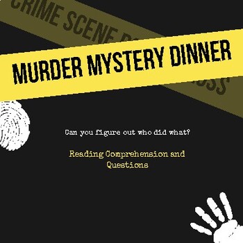 Preview of Murder Mystery Reading Comprehension and Activities