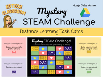 Preview of Mystery STEAM Challenge Task Cards | GOOGLE VERSION