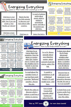 Preview of Mystery Science Energizing Everything Unit 4th Grade Digital Choice Board Bundle