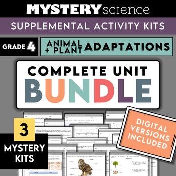 Preview of Mystery Science | Grade 4 | Complete Unit Bundle | Animal + Plant Adaptations
