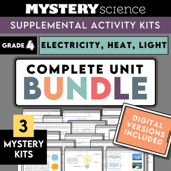 Preview of Mystery Science | Grade 4 | Complete Unit Bundle | Electricity, Light, + Heat