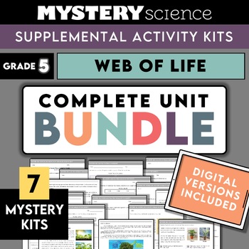Preview of Mystery Science Kits | Grade 5 | Unit Bundle | Web of Life | Ecosystems Food Web